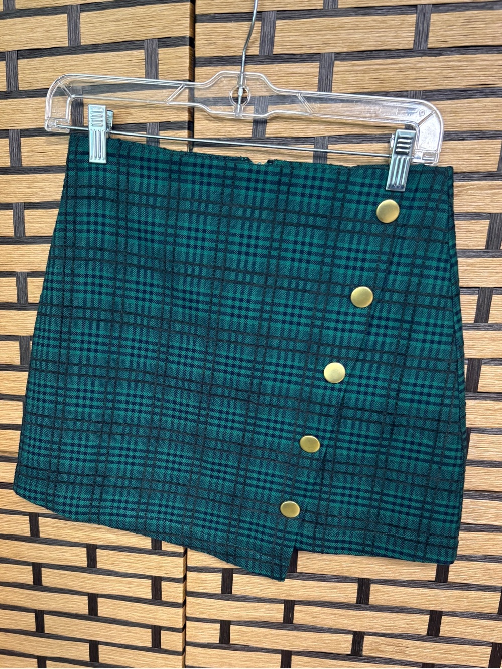 Forever 21 Green Plaid Skirt Size Small